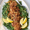 Dandelion Greens with Fried Onions