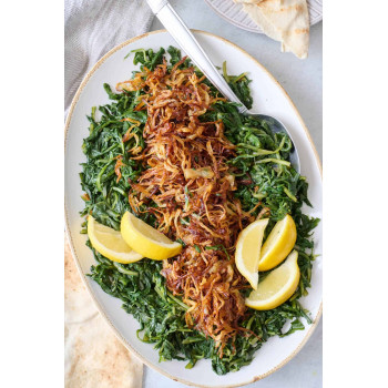 Dandelion Greens with Fried Onions