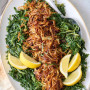 Dandelion Greens with Fried Onions