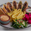 Shawarma Meat Sandwich Meal Plate