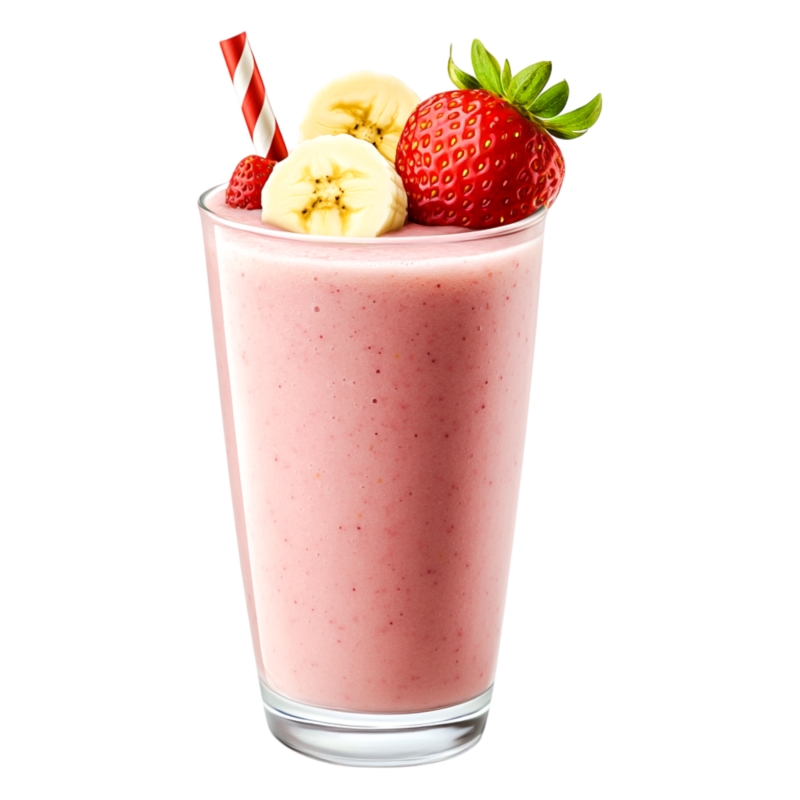 Banana and Strawberry Cocktail